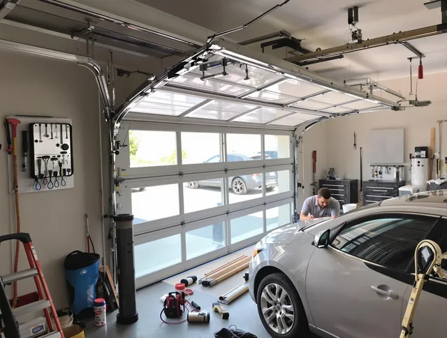 Garage door noise reduction service by Abington Garage Door Repair in Abington