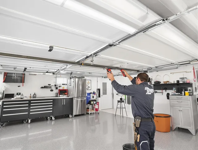 Overhead garage door repair service by Abington Garage Door Repair in Abington