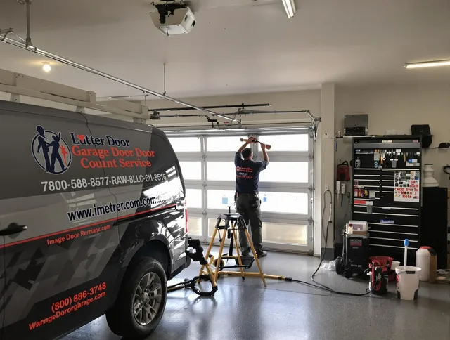 Abington Garage Door Repair team performing same-day garage door repair in Abington